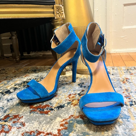Calvin Klein Collection Vibrant Blue Heels - Picture 1 of 9